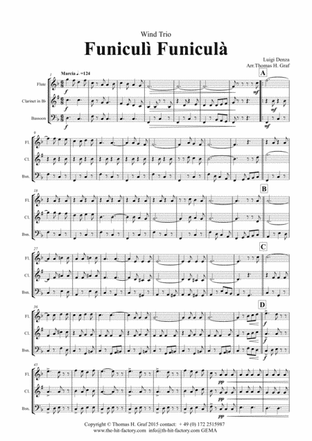 Funiculi Funicula - Italian Evergreen - Wind Trio (arr. Thomas H. Graf)