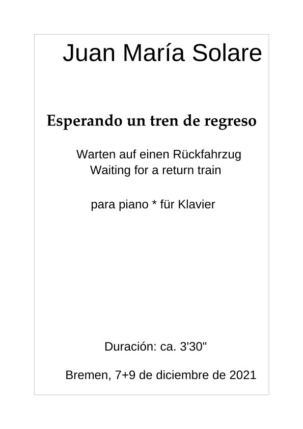 Esperando un tren de regreso [piano solo]