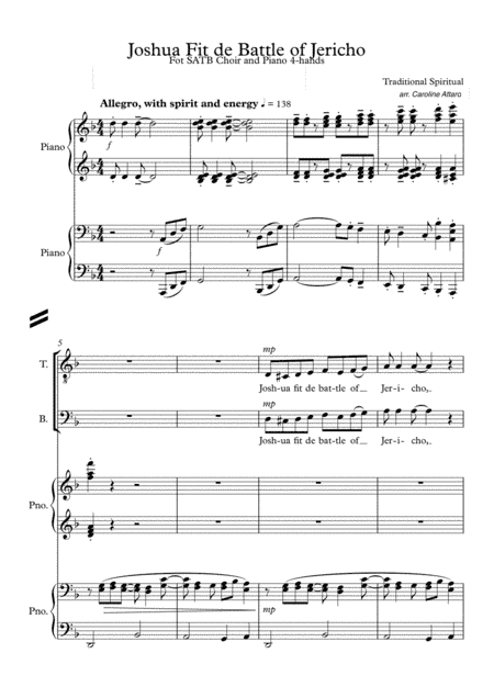 Joshua Fit de Battle of Jericho (arr. Caroline Attard)