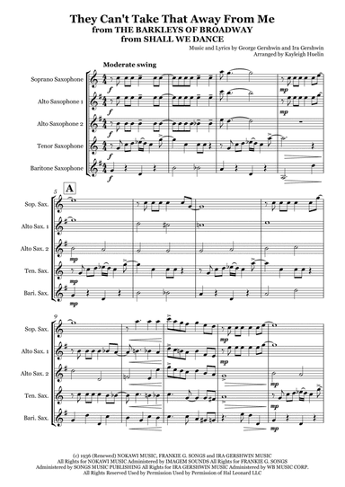 They Can't Take That Away From Me (arr. Kayleigh Huelin)