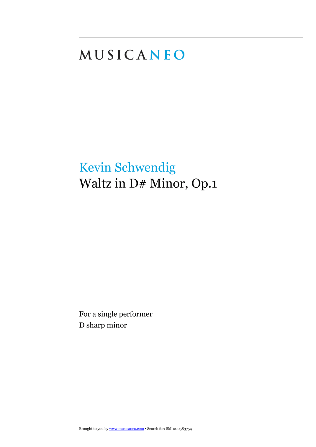 Waltz in D# Minor, Op.1