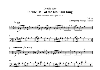 In the Hall of the Mountain King (for double bass solo) (arr. Rodrigo Faleiros)