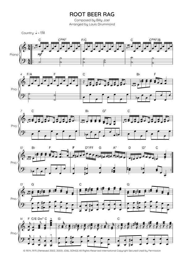 Root Beer Rag (arr. Louis Drummond)