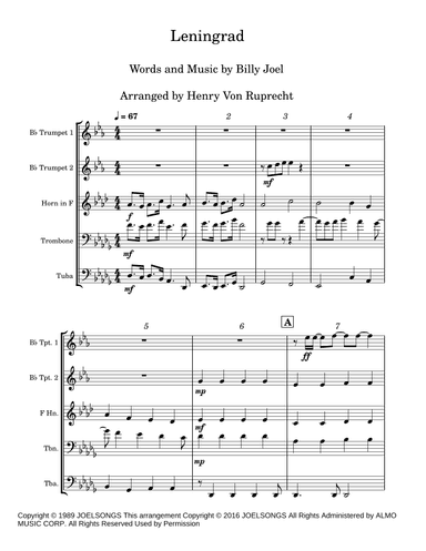 Leningrad (arr. Henry Von Ruprecht)