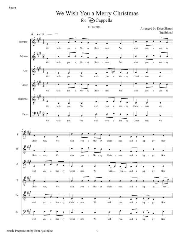 We Wish You A Merry Christmas (arr. Deke Sharon)