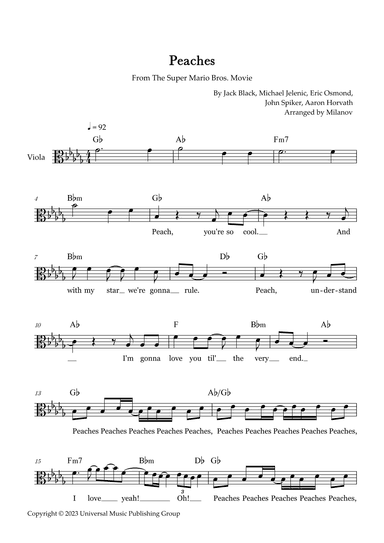 Peaches (arr. Milanov)