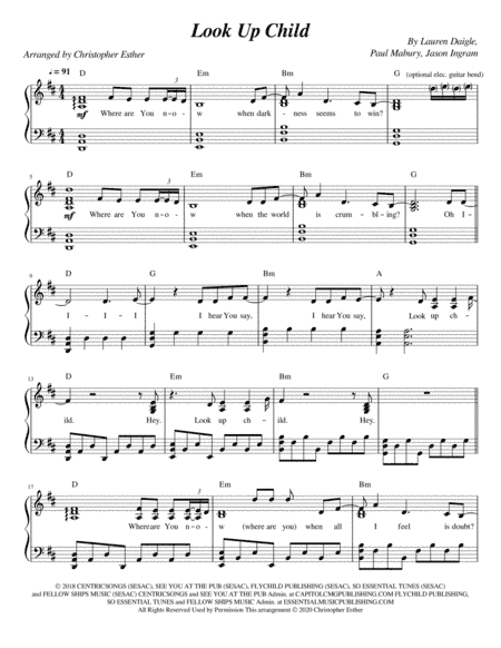 Look Up Child (arr. Christopher Esther)