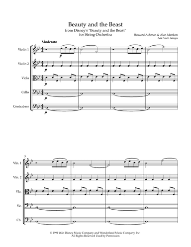 Beauty And The Beast (arr. Sam Araya)
