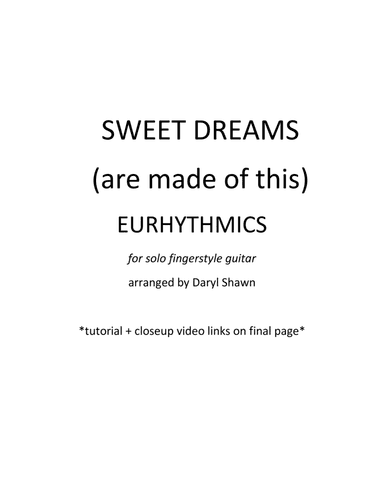 Sweet Dreams (are Made Of This) (arr. Daryl Shawn)