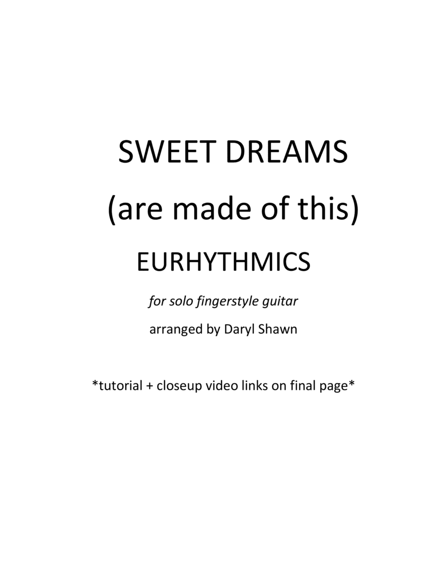 Sweet Dreams (are Made Of This) (arr. Daryl Shawn)