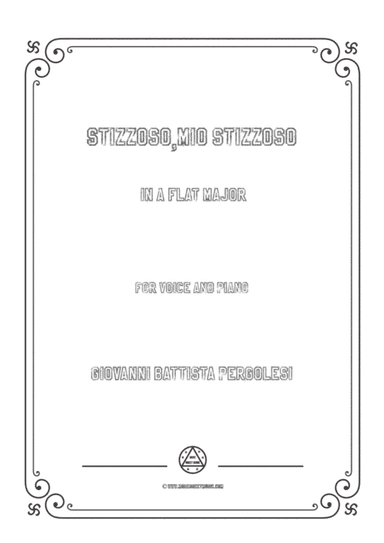 Pergolesi-Stizzoso,mio stizzoso in A flat Major,for Voice and Piano (arr. MSM)