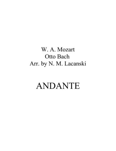 Andante (arr. Nick Lacanski)