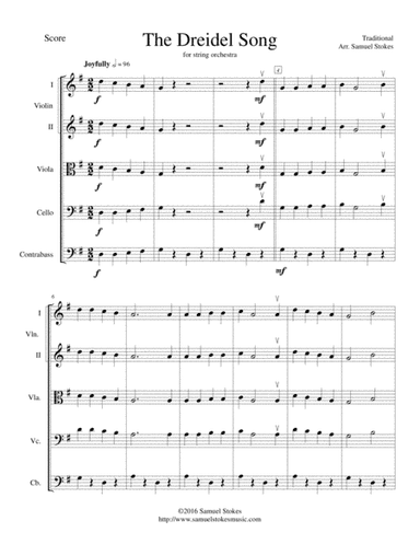 The Dreidel Song (I Have a Little Dreidel) - for string orchestra (arr. Samuel Stokes)