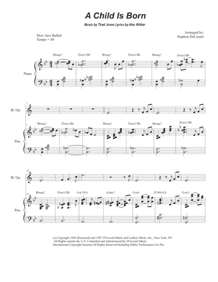 A Child Is Born (arr. Stephen DeCesare)