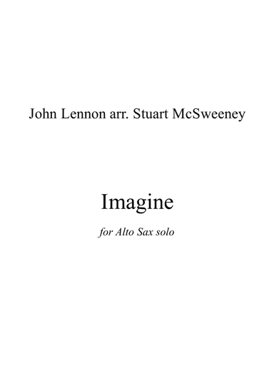 Imagine (arr. Stuart McSweeney)