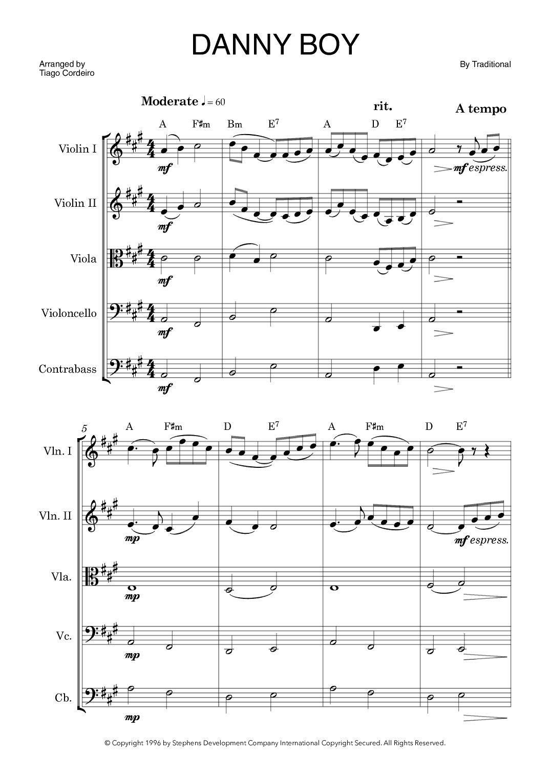 Danny Boy (arr. Tiago Cordeiro)