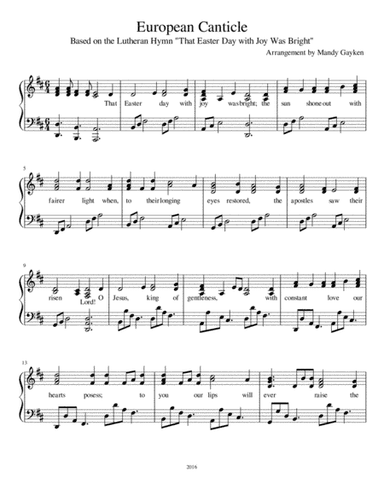 That Easter Day with Joy Was Bright (arr. Mandy Gayken)