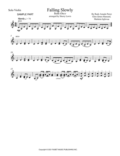 Te Prometo (falling Slowly) (arr. Sherry Lewis)