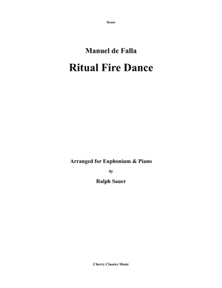Ritual Fire Dance for Euphonium and Piano (arr. Sauer, Ralph)