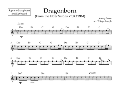 Dragonborn (skyrim Theme) (arr. Thiago Joseph)