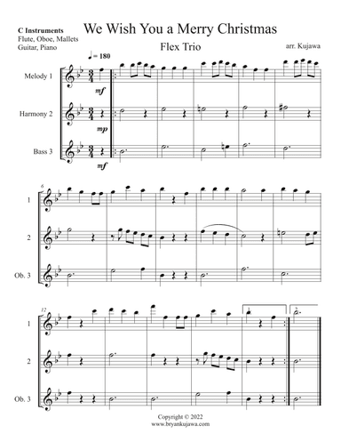 We Wish you a Merry Christmas Flex Trios (arr. Bryan Kujawa)