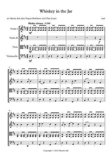 Whiskey in the Jar (arr. Martin Ash)