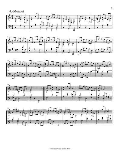 Menuet (Movement of baroque suite nº28 for piano solo)