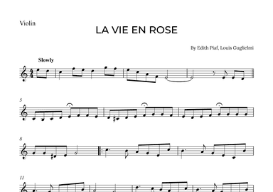 La Vie En Rose (arr. Alex Nunes Rodrigues)