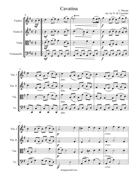 Cavatina (arr. Nick Lacanski)