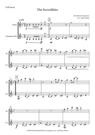 The Incredibles (main Theme) (arr. Fabio Britto)