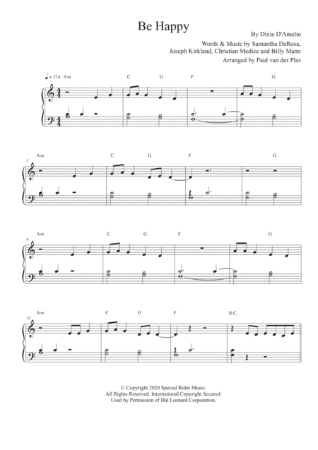 Be Happy (arr. Paul van der Plas)