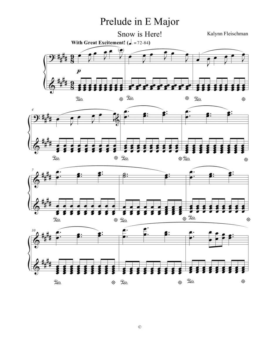 Prelude in E Major: Snow is Here!