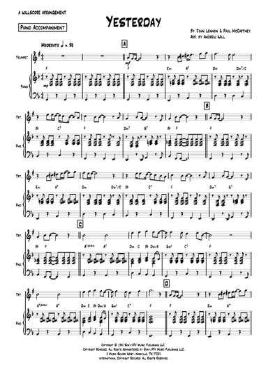 Yesterday (arr. Andrew Will)