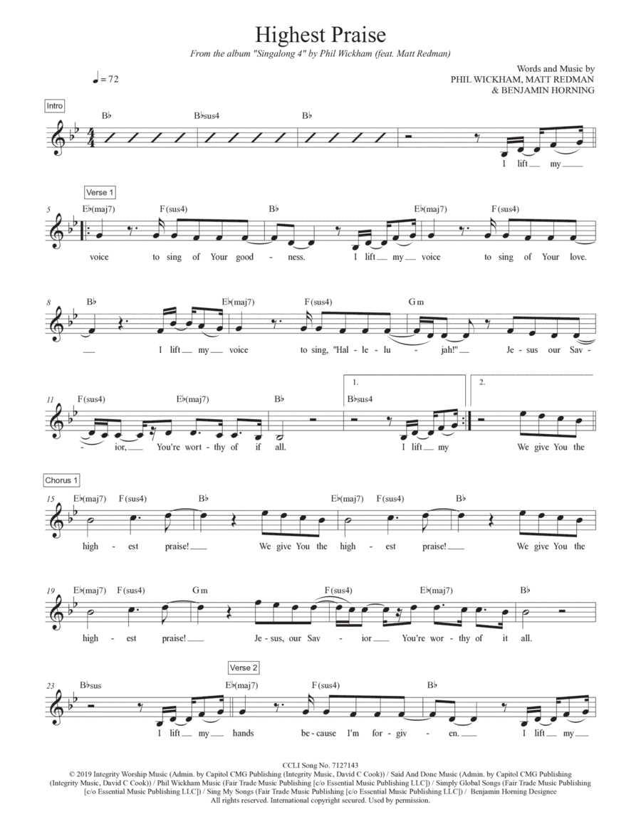 Highest Praise (arr. Travis J. Gandy)