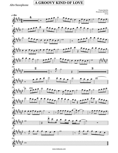 A Groovy Kind Of Love (arr. Francisco Benitez)