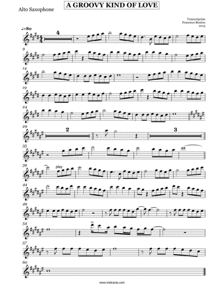 A Groovy Kind Of Love (arr. Francisco Benitez)