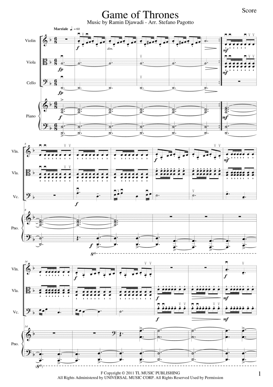Game Of Thrones (arr. Stefano Pagotto)