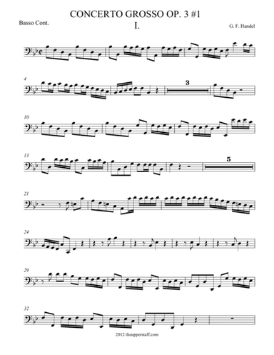 Concerto Grosso Op. 3 #1 Movement 1 (arr. theupperstaff.com)