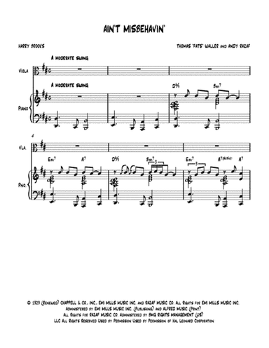 Ain't Misbehavin' (arr. Nick Lacanski)