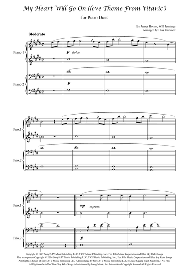 My Heart Will Go On (love Theme From 'titanic') (arr. Dias Karimov)
