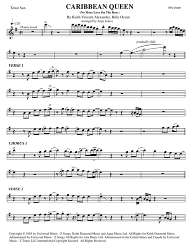 Caribbean Queen (no More Love On The Run) (arr. Georgie Guitar)