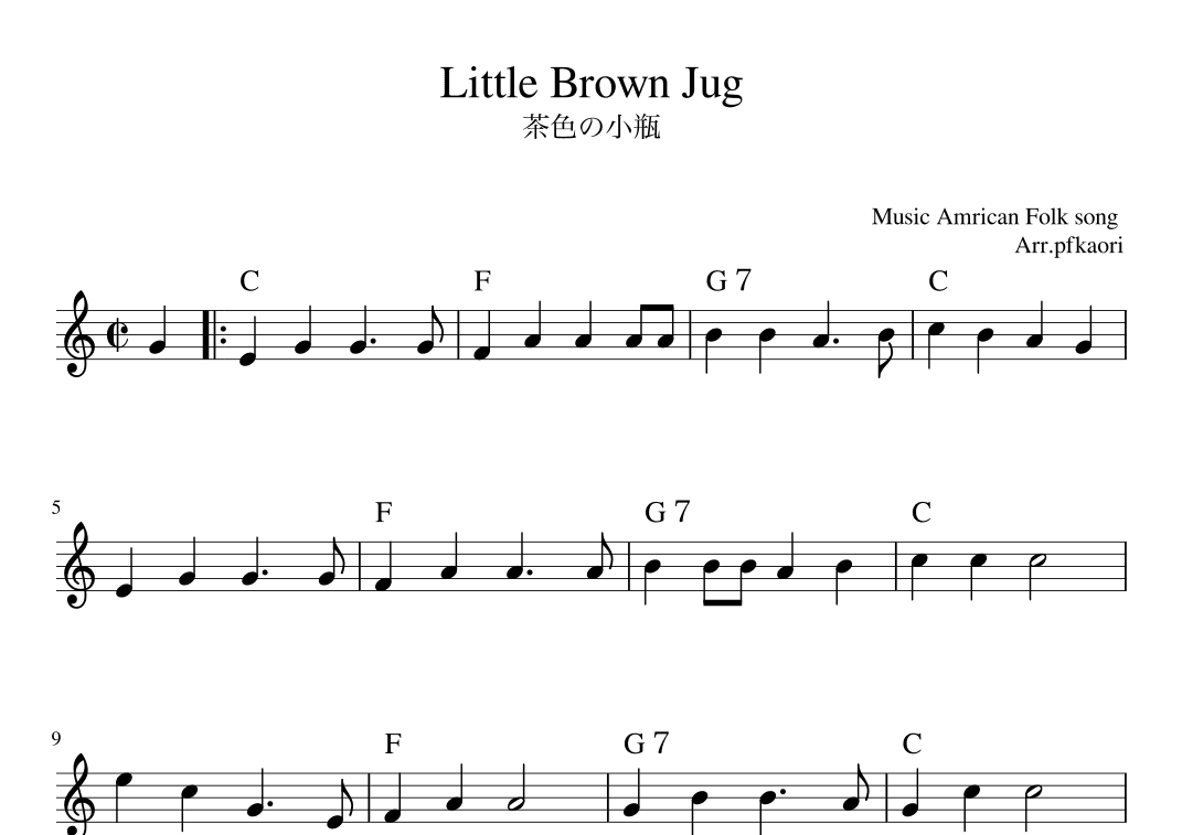 Little Brown Jug (arr. pfkaori)