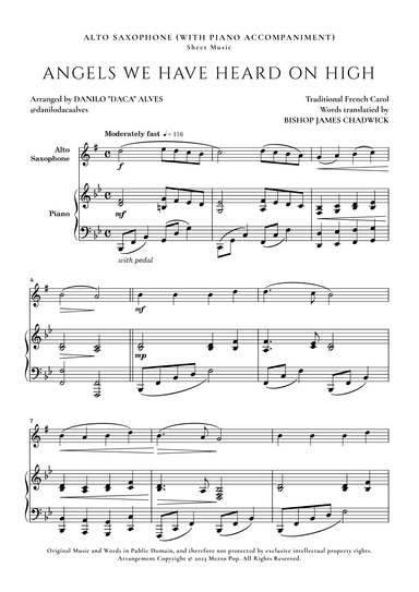 Angels We Have Heard On High (arr. Danilo "Daca" Alves)
