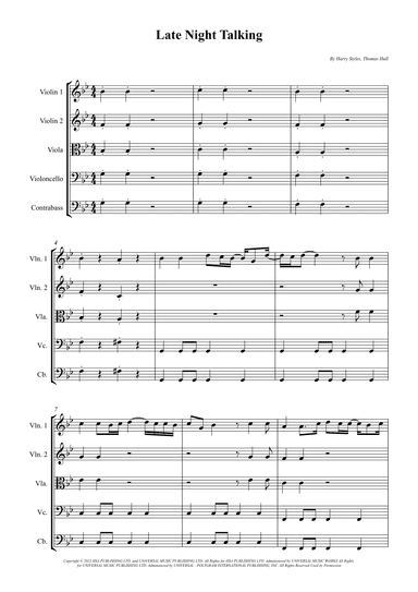 Late Night Talking (arr. Wesley S. SIlva)