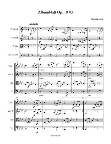Albumblatt Op. 18 #3 (arr. Nick Lacanski)