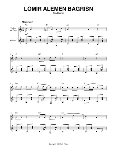 Lomir Alemen Bagrisn (arr. Mark Phillips)