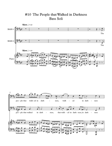 The People That Walked in Darkness from The Messiah (arr. Joy Simons)