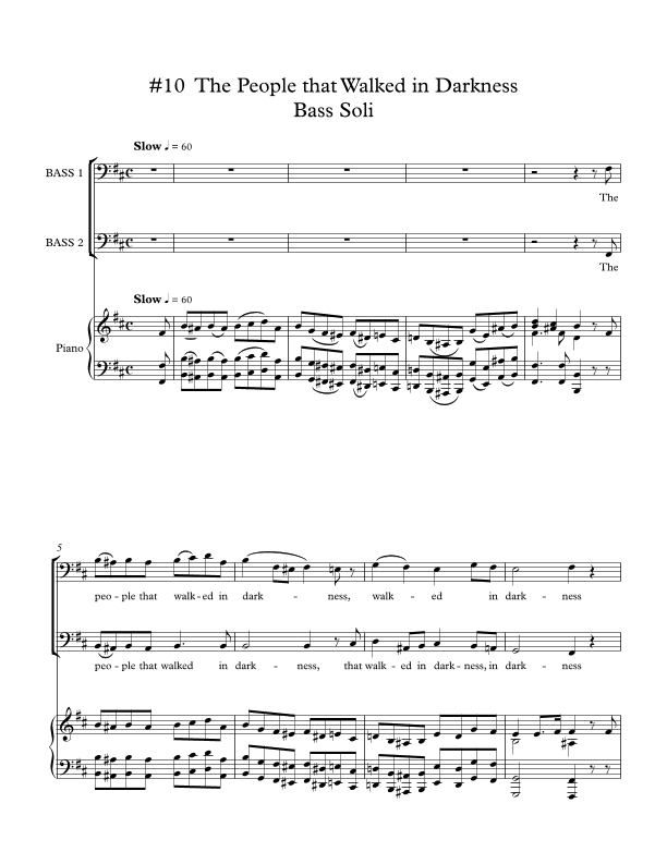 The People That Walked in Darkness from The Messiah (arr. Joy Simons)