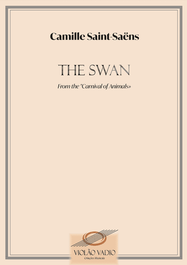 The Swan (C. Saint-Saëns) - Saxophone quartet with Piano - Score and parts (arr. André Alberto Santos)