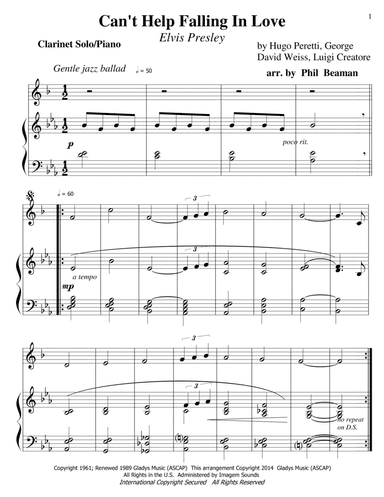 Can't Help Falling In Love (arr. Phil Beaman)